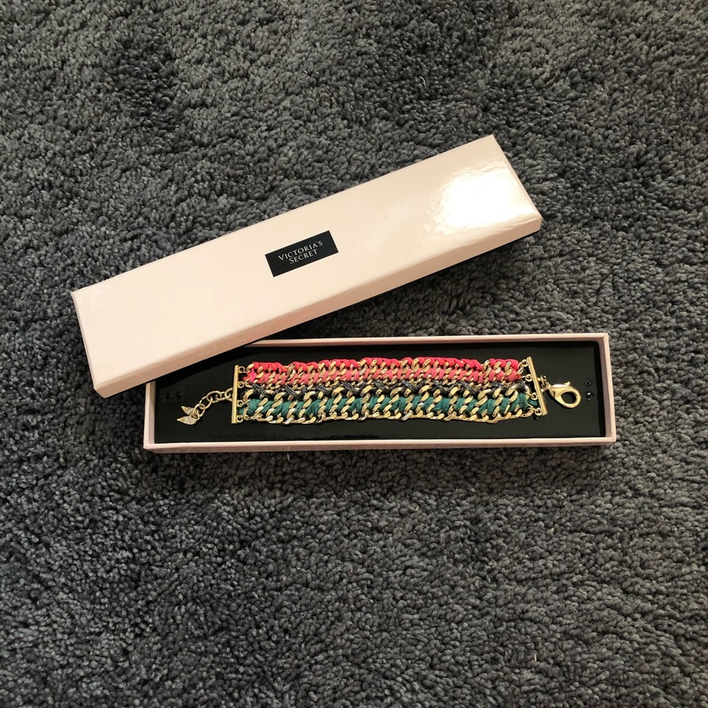 Victoria’s Secret Gold Multi-Color Woven Bracelet